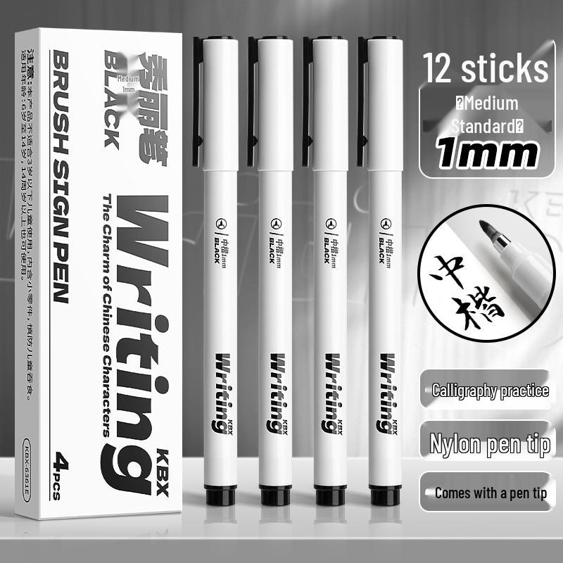 Elegant Calligraphy Brush Pen - Student & Adult Beginner, Fountain Pen Style with Soft Tip for Regular Script
