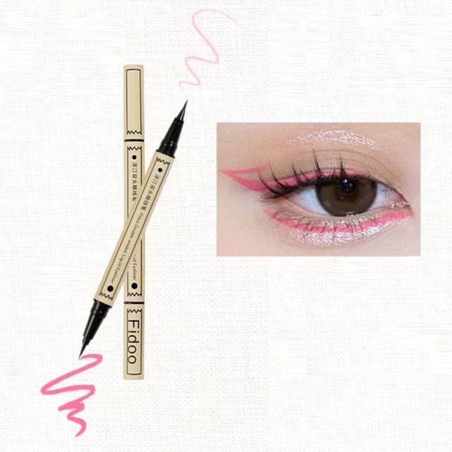 Fidoo - Double Head Liquid Eyeliner - 4 Colors #02 - 0.3ml*2