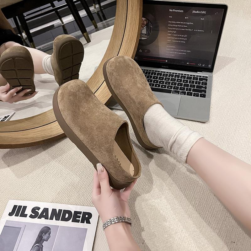 Fashion Rubber Slippers Shoes Cover Toe Mules For Women 2025 Loafers Luxury Slides Platform Designer Mules For Women 2025 Loafers Slippe
