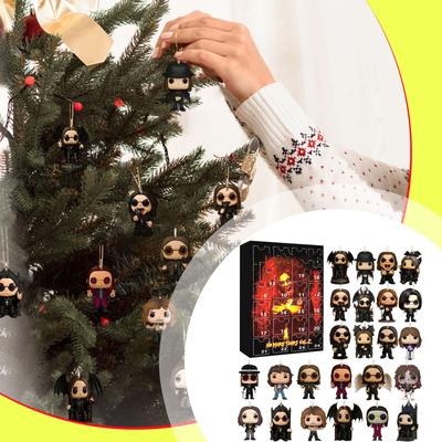 2D Adventskalenderbox, Weihnachts-Countdown-Kalender, 24-Tage-Weihnachts-Adventskalender, Weihnachtsbaumschmuck