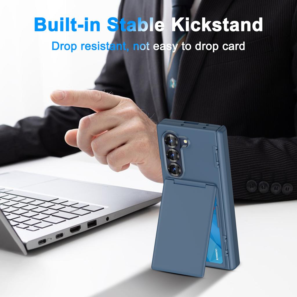 Card Pocket Kickstand Cell Phone Bag Cover Case for Samsung Galaxy Z Fold7 5G Fold 7 Fold6 Zfold7 Fold 6 Protective Coque