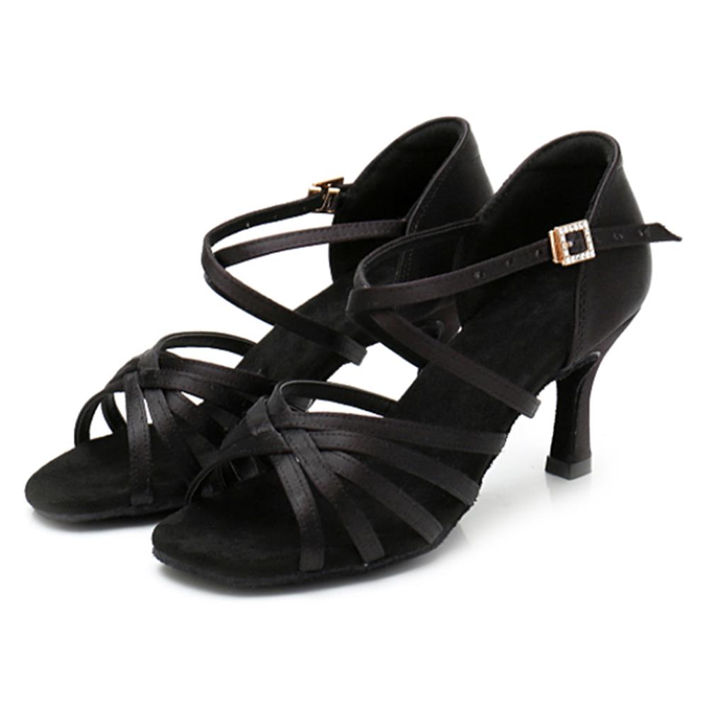 Scarpe da ballo latino per ragazze da donna Scarpe da ballo da sala da 8,5 cm Scarpe da ballo da tango da donna