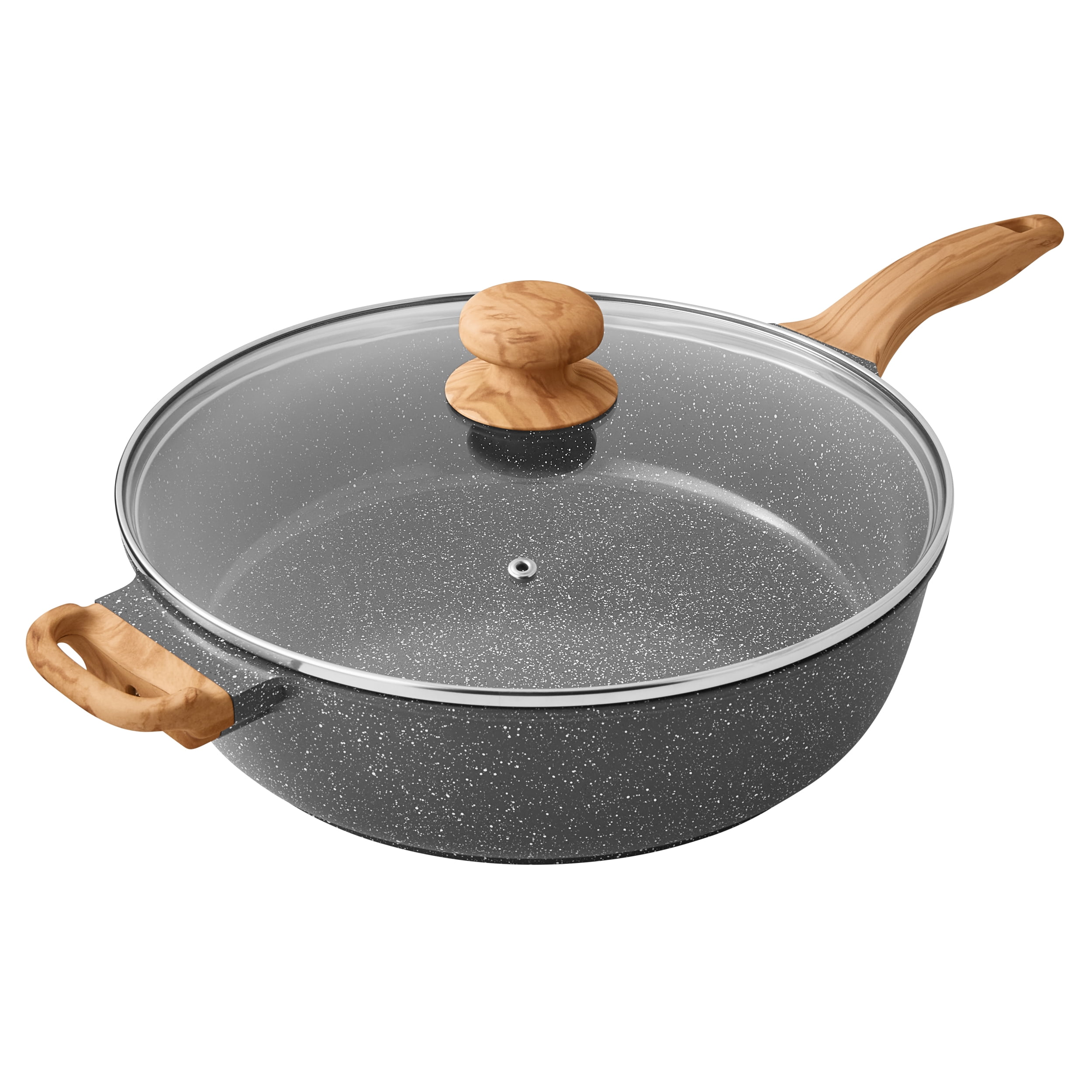 

6-Quart Cast Aluminum Jumbo Cooker Saute Pan, Charcoal Speckle United States