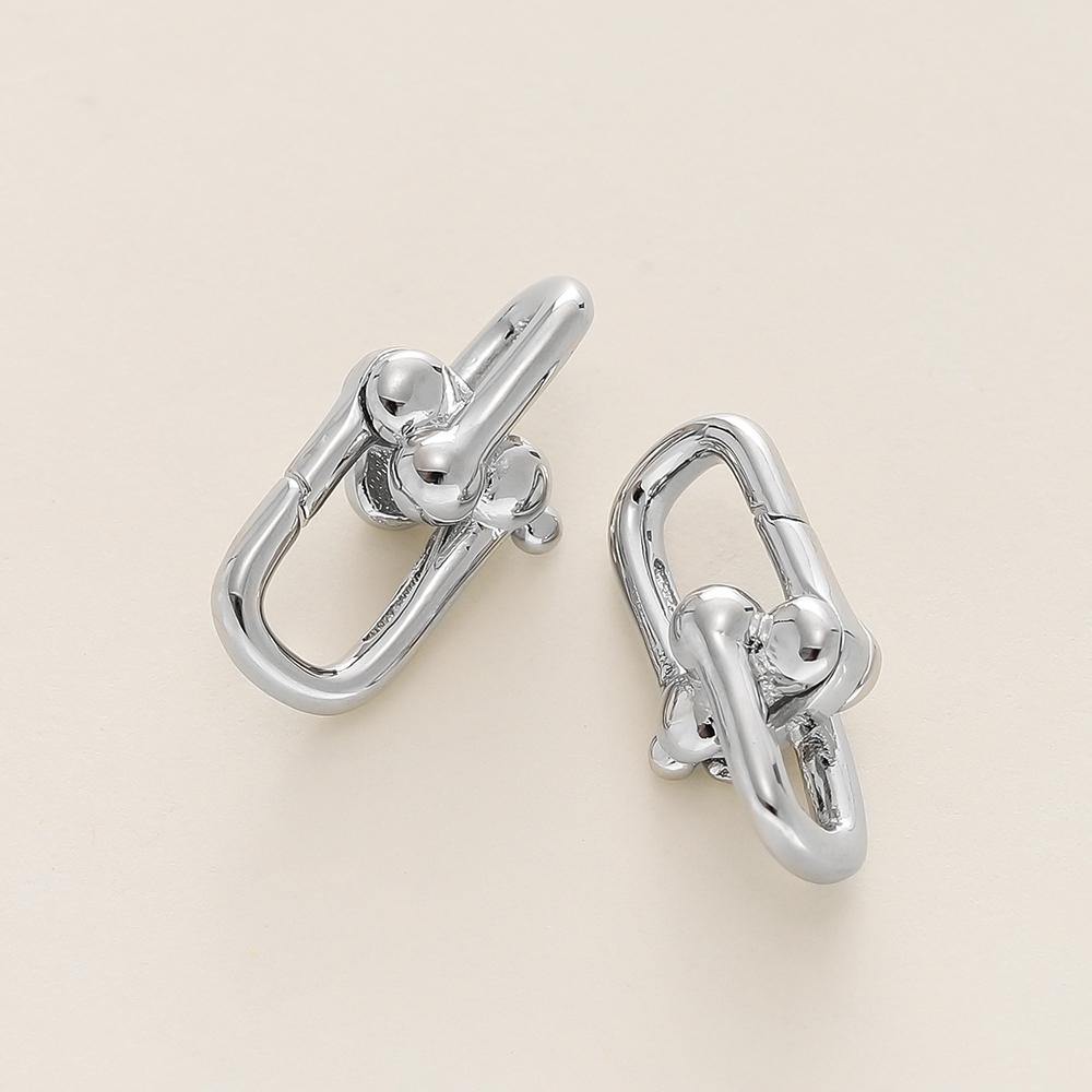 

2Pcs/Pack 14/18K Gold Plated Spring Clasps Brass U Shape Lobster Clasp Connector for DIY Jewelry Bracelet Making Accessories S платиновый