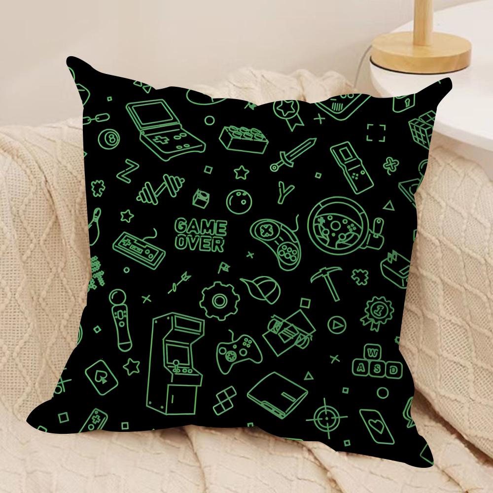 Game Handle Cushion Cover Soft Plush Fabric DoubleSided Printed Sofa Cushion Cover for All Seasons Home Decor Gift
