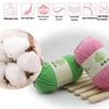 Combed Milk Cotton 5-Strand Yarn Pack for Hand-Knitted Scarves, Medium Thick, DIY Blanket Knitting, Crochet Material.