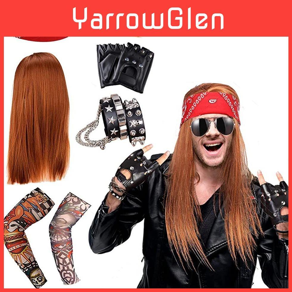 Kostium Cosplay Heavy Metal Rock z Okularami Przeciwsłonecznymi Dla Dorosłych i Dzieci