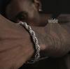 Brățară Spirală din Oțel Inoxidabil pentru Bărbați, cu Lanț Răsucit - Bijuterii DIY Hip Hop