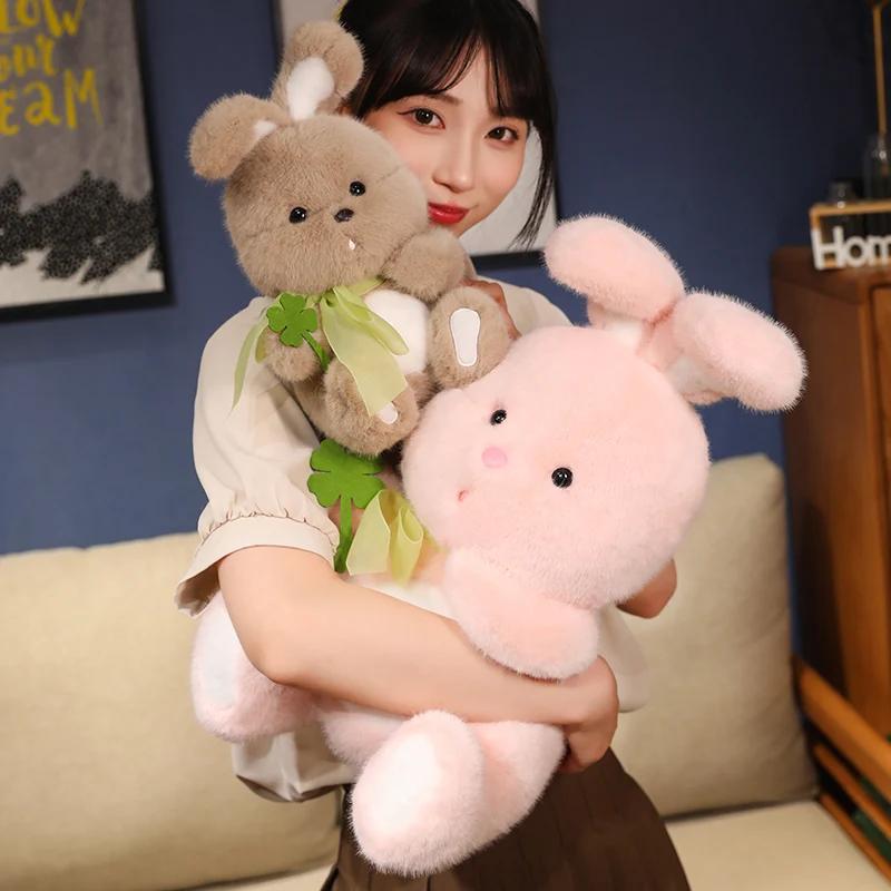 Cute Stuffed Rabbit Plush Toy Soft Kawaii Bunny Plush Animals Doll for Baby Kids Girls Birthday Gift Party Christmas Decoration