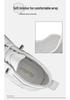 Men's Genuine Leather Slip-On Casual White Board Shoes, Size 45, Trendy No-Tie Design for Spring and Autumn