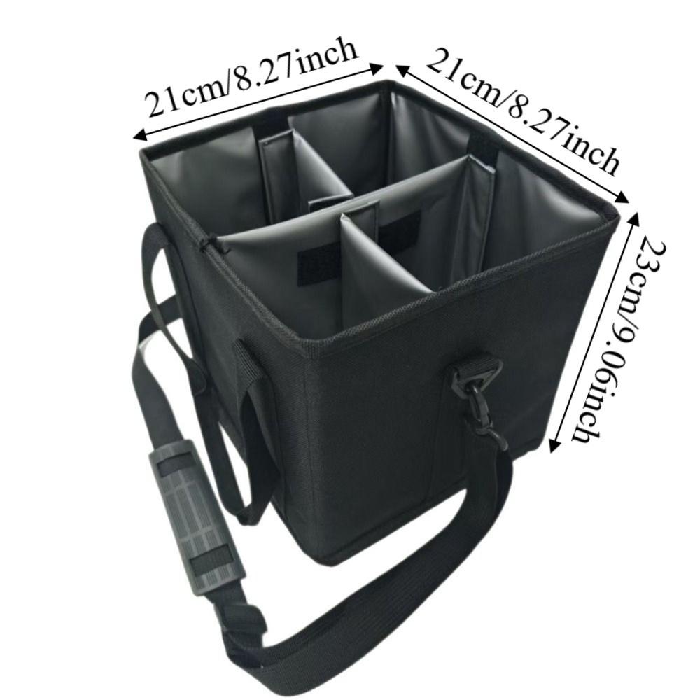 No-Spill Car Drink Carrier Bag 4 Compartment Insulated Vehicle Drink Storage Bag Large Capacity Leak Proof Water Bottle Holder
