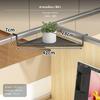 Elegant Iron Double Black Flower Stand Minimalist Plant Supporter for Office