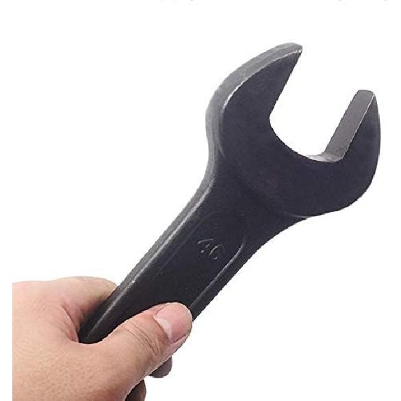 Single Open Ended Spanner, Heavy Duty Flat Compression Fitting Spanner for Home and Outdoor Repairing (24mm)