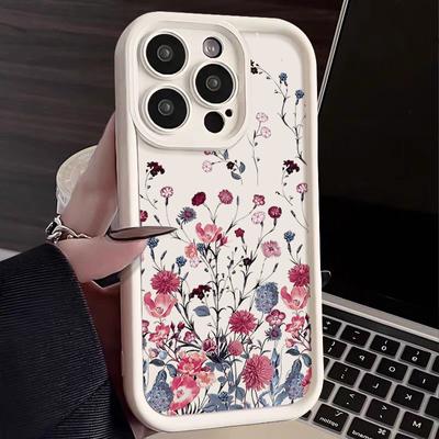 Shockproof Soft TPU Case For iPhone 17 16E 16 15 Pro Max 14 Plus 13 12 11 Pro Max Air Flower Pattern Silicone Phone Cover
