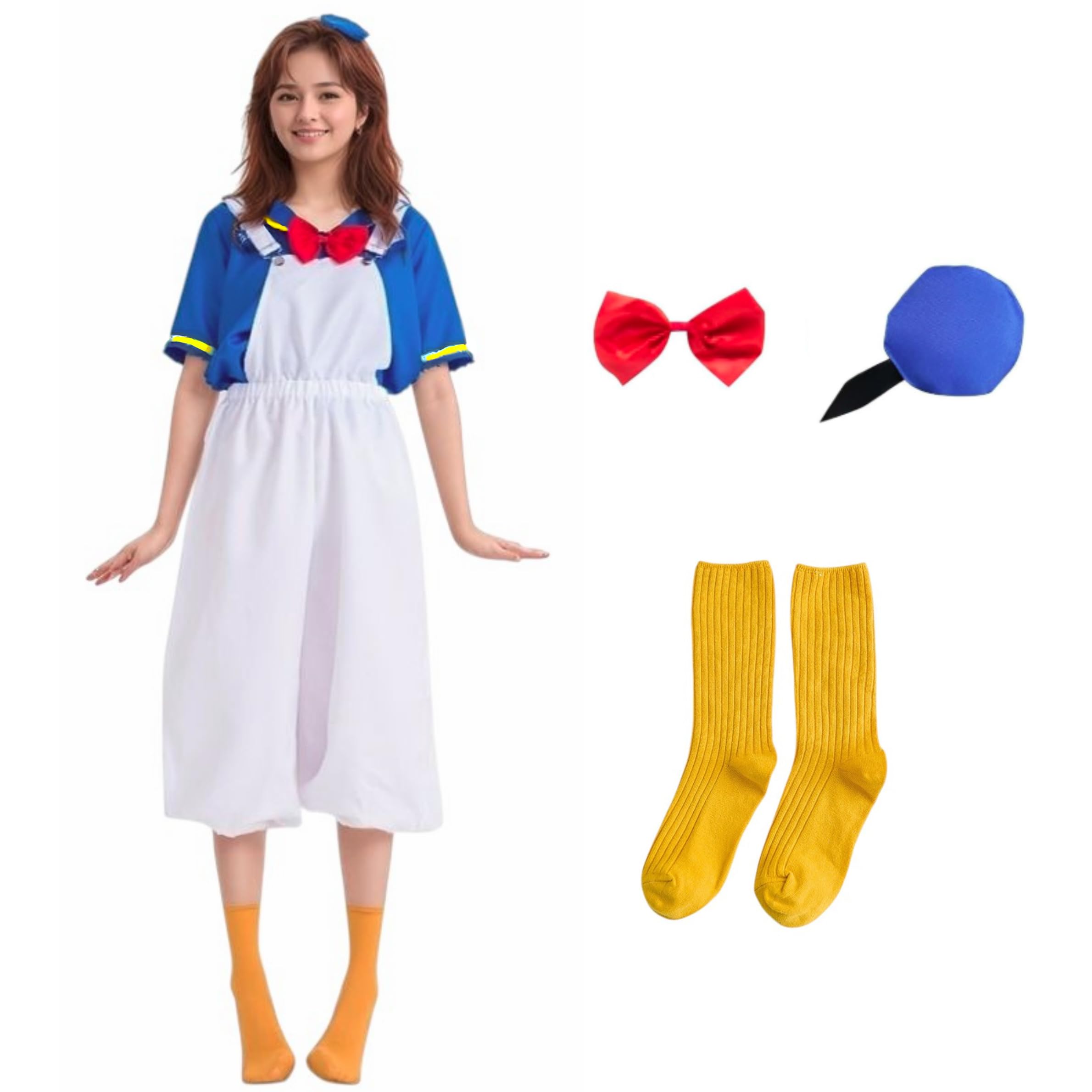 

Ludus Felix Donald Duck Cosplay Halloween Costume for Women (L)