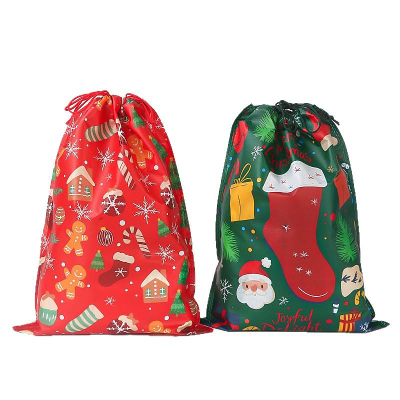 Christmas Gift Wrapping Non-woven Drawstring Pouch - Dust & Moistureproof Storage Bag