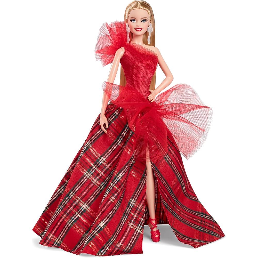 

Barbie Holiday Barbie Blonde Signature Black Dress-Up Doll House for Ages 6 and Up