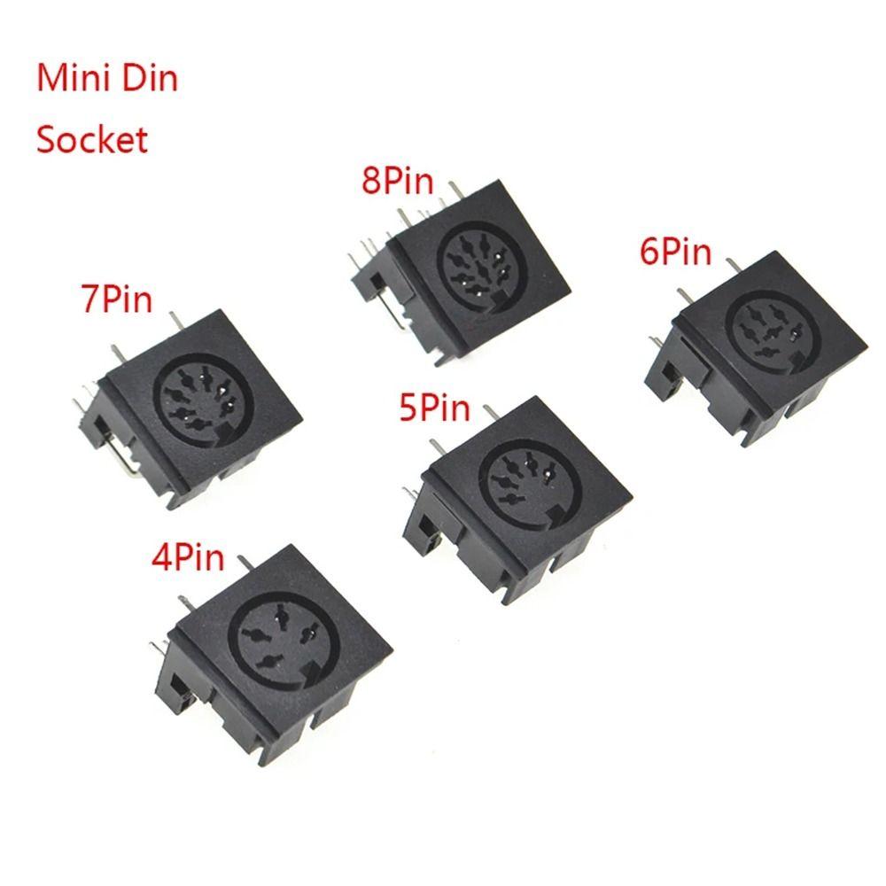 4 5 6 8 Poles DIN Mini Jack Mini PS2 Mini Circular Socket DIN Socket Keyboard and Mouse Socket