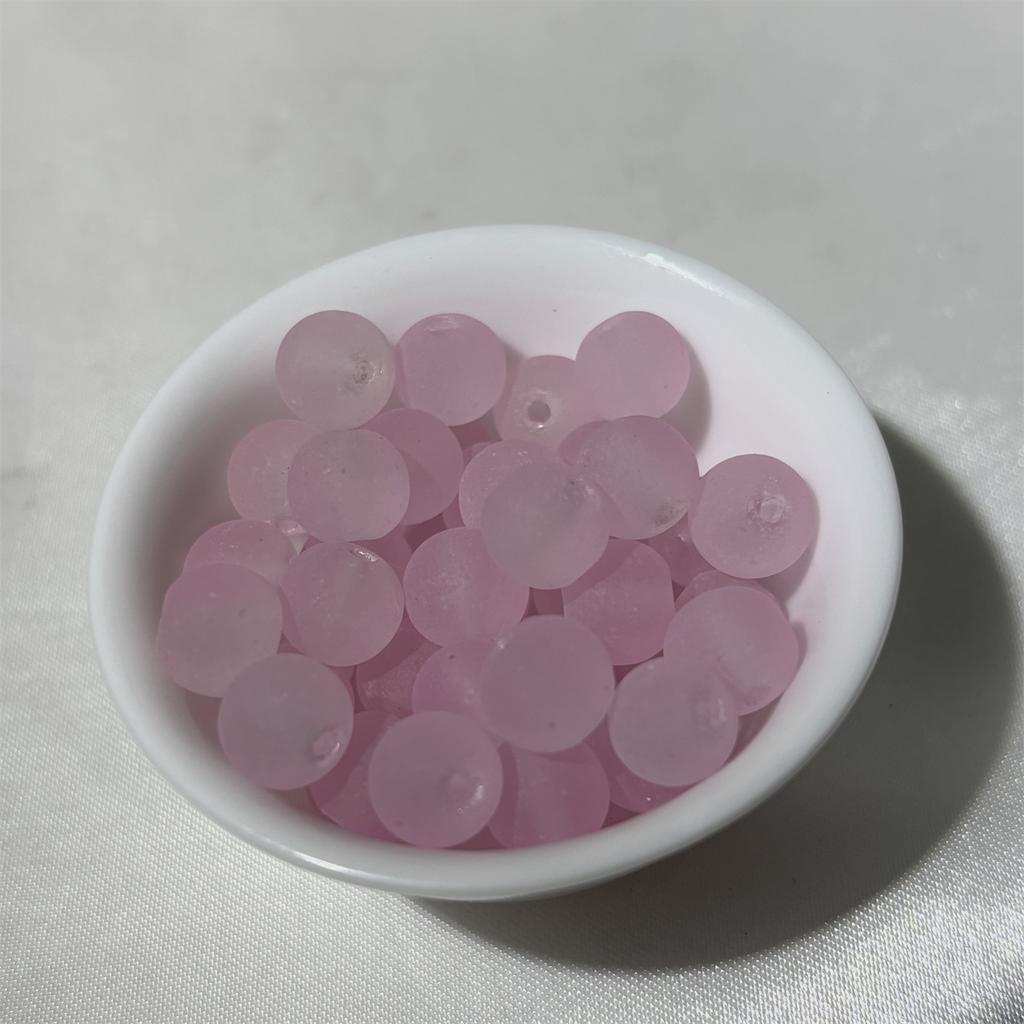 50Pcs 8mm Fun Candy Color Fashion Synthetic Exquisite Lilac Beads Faceted Purple Beads Bracelets Make Trend Jewelry Workmanship