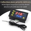 W3230 DC 12V 24V 110V 220V AC Digital Temperature Controller LED Display Thermostat With Heating Cooling Switch NTC Sensor