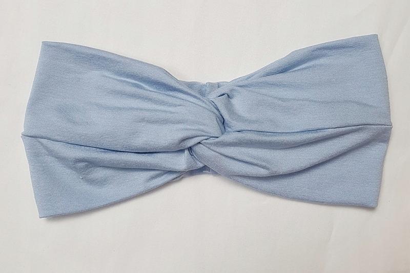 Stylish Sky Blue Viscose Headband - Shaped, Perfect for Summer