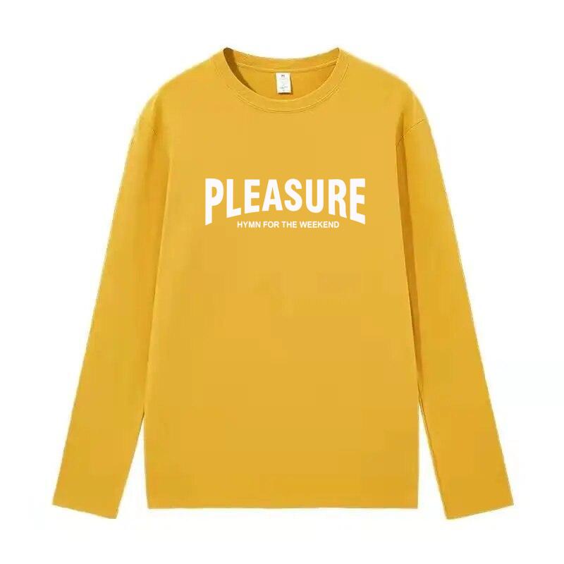 FEGKZLI 2024 Summer Autumn Long Sleeve Loose Causal Unisex Tops 100% Cotton T-shirts  Multi Colors Street Tees