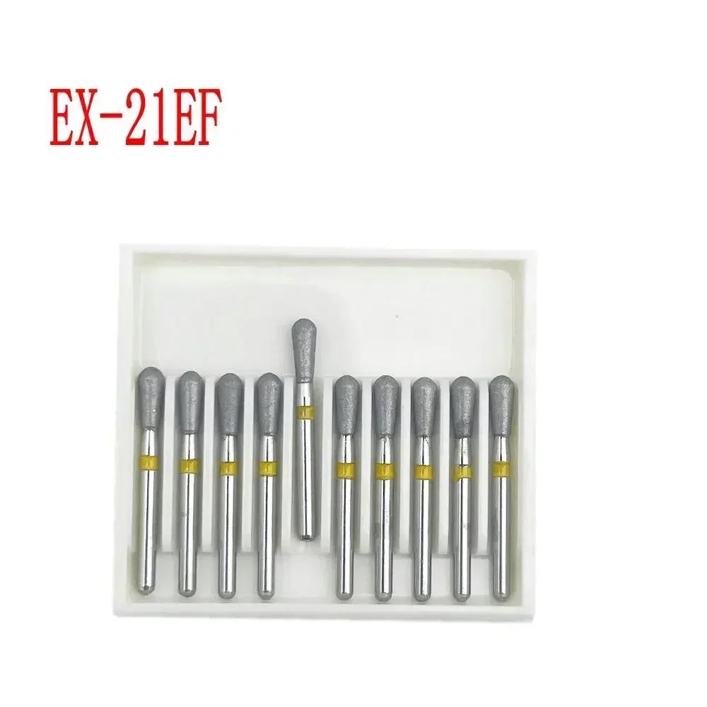 10pcs/box Dental Diamond Burs Drill FG Diamond 1.6mm Shank for High Speed Handpiece Burs