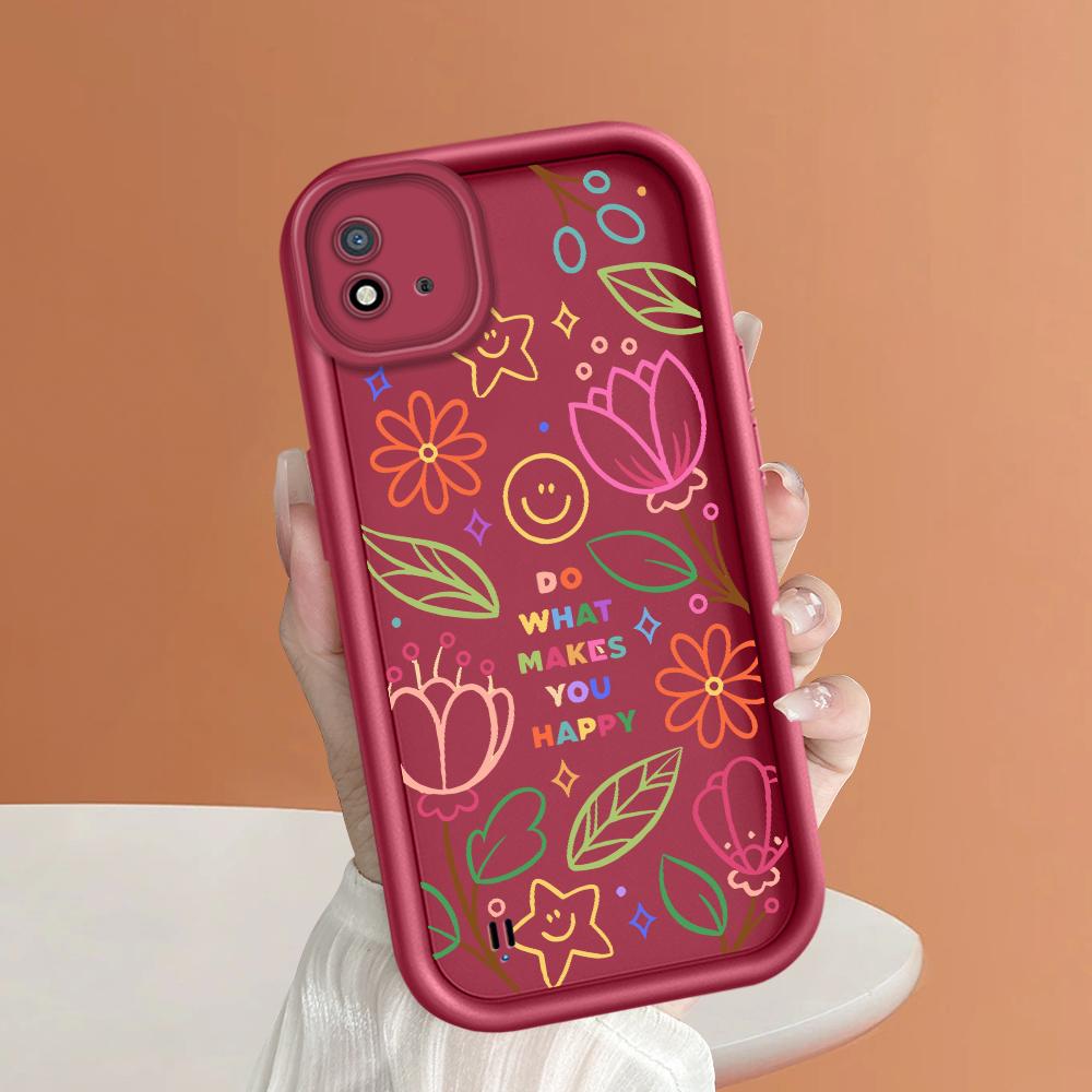 Weiches Silikon-Quadratleiter-Druckmuster-Telefongehäuse Vollständige Abdeckungskamera Stoßfestes Schutzgummigehäuse für OPPO Realme