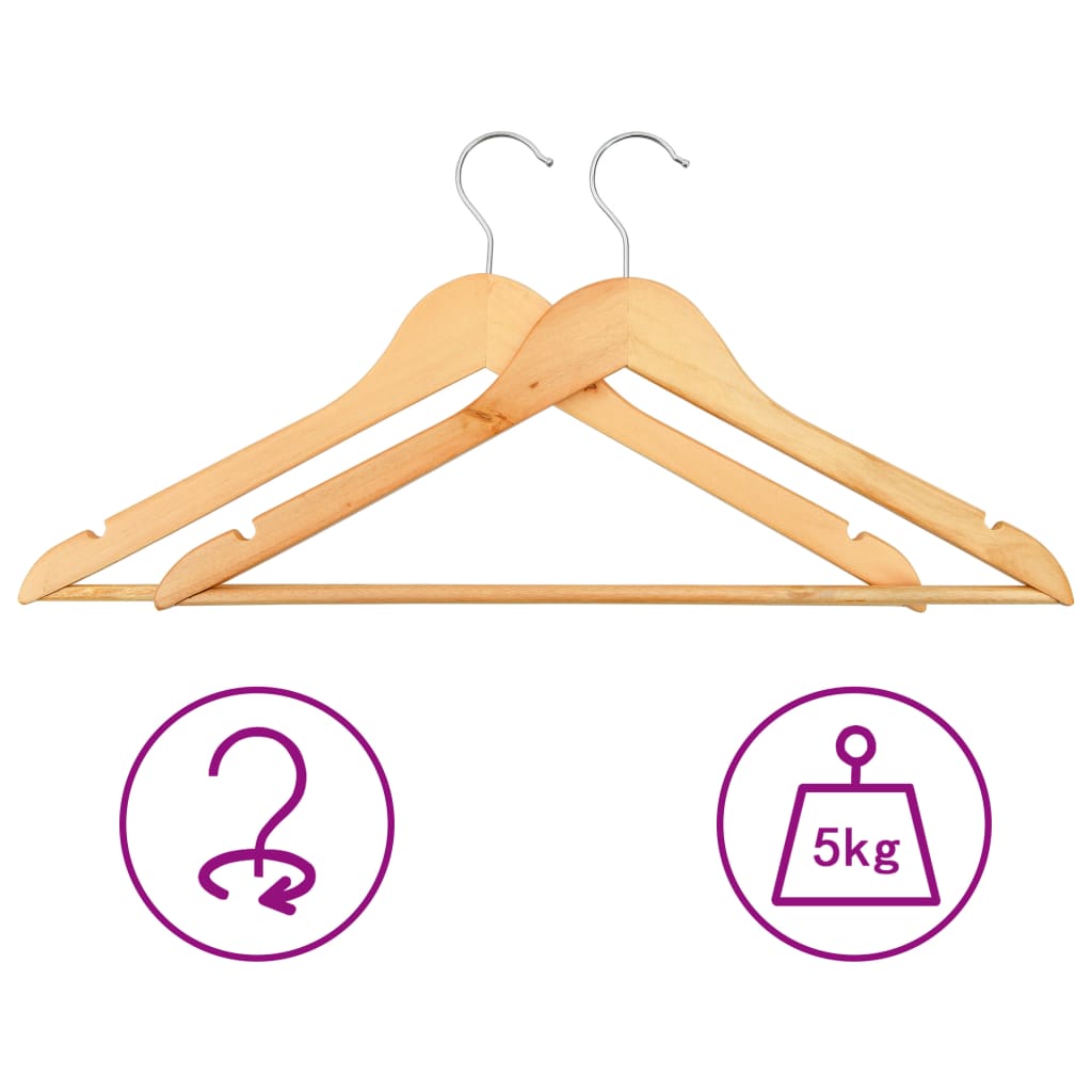 20 Piece Non Slip Wooden Hanger Set