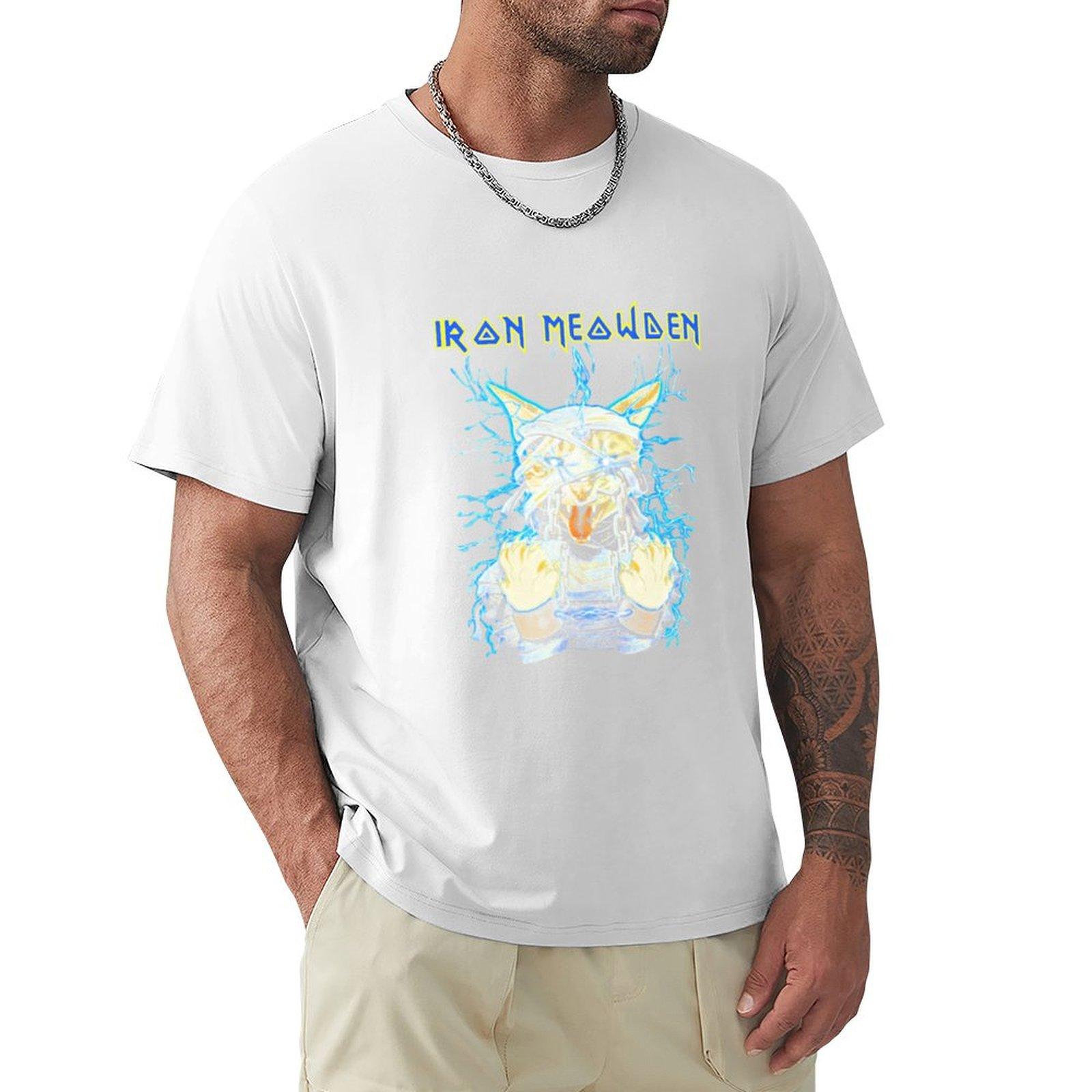 

Iron Meowden Cat Lover TShirt oversized graphic tee summer tops tshirts personalised shirts graphic tees shirts graphic tee men S