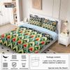 Duvet Cover Set med Keramiskt Kakelmönster - Digitaltryck, 3-delat Sängkläder