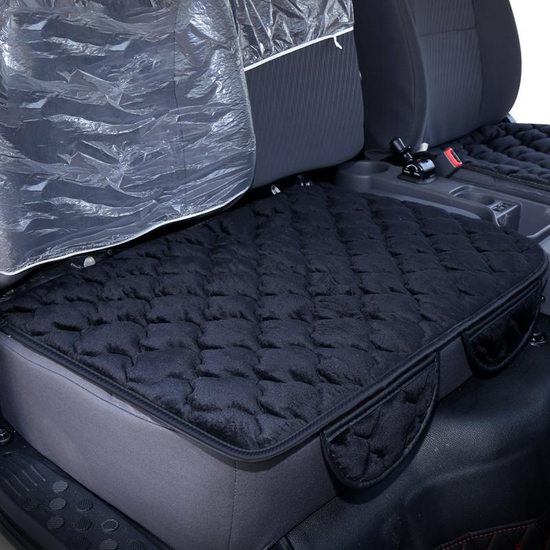 2pcs Flocking Cloth Car Seat Cushion Plush Warm Universal Front Seat Protector Cover Non-slip Pad For Suv Truck Car Accessories