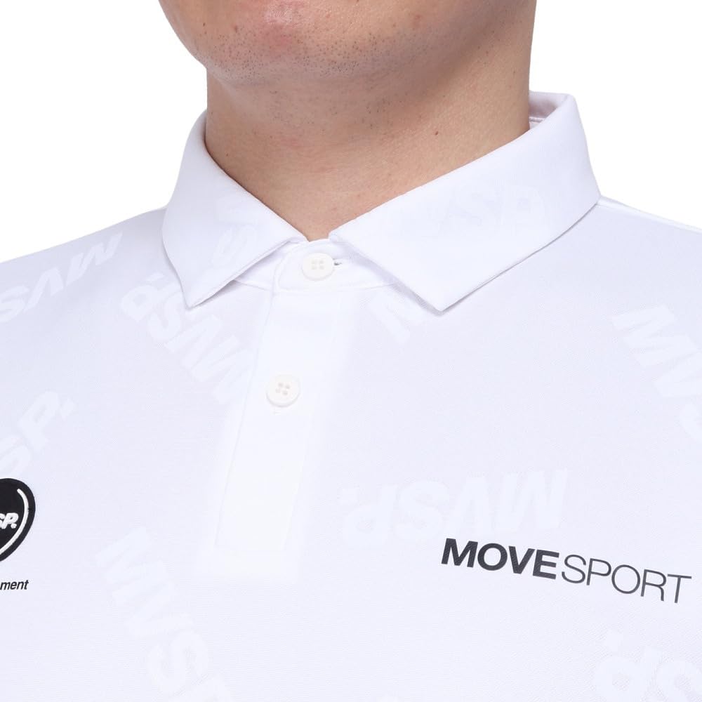 DESCENTE SUNSCREEN Logo Jacquard POLO WH L