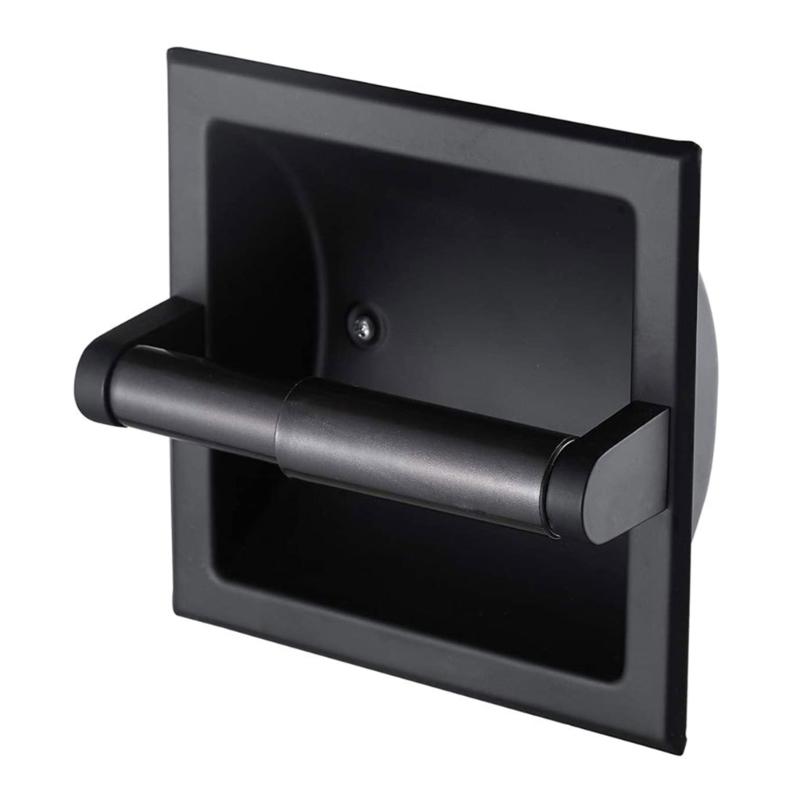 Contemporary Sturdy Stainless Steel Toilet Roll Holders Recessed Designs Portable Accessory for Elegant Bathroom