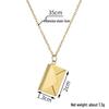Minimalist Openable Envelope Necklace for Women - Creative Love Letter Design, Stainless Steel Jewelry Inspired by Japan & Korea