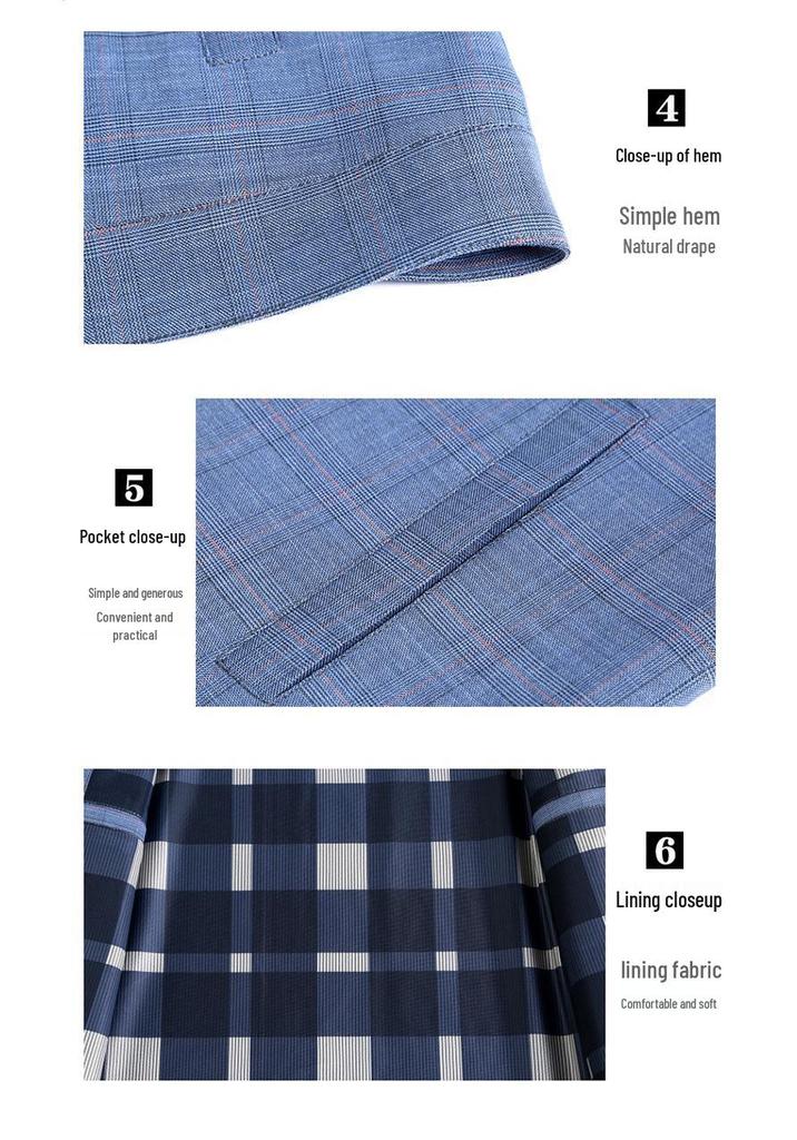 2024 Spring & Fall Men's Wool Lapel Jacket - Casual Business Coat for Middle-aged & Elderly