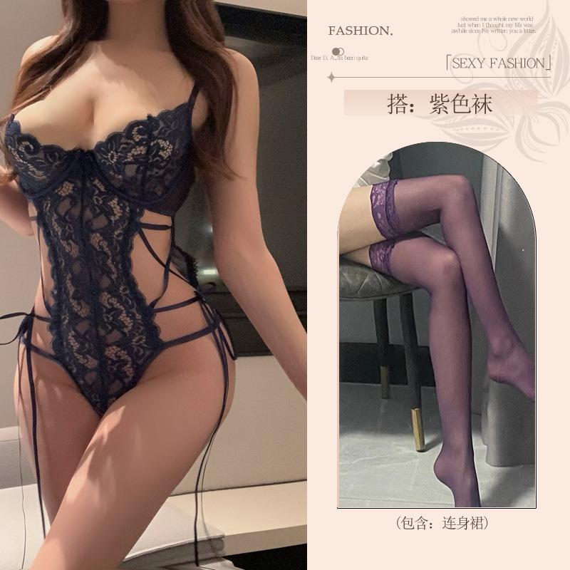 Sexy lingerie fun female abstinence sexy one-piece pajamas hip skirt qn mood couple love fun products