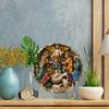 Vintage Wood Nativity Themed Sign, Unique Sculpture Wall Decoration, Gift Idea with Rustic Charm, Decorative Wall Poster, Simple and Stylish Toilet Do