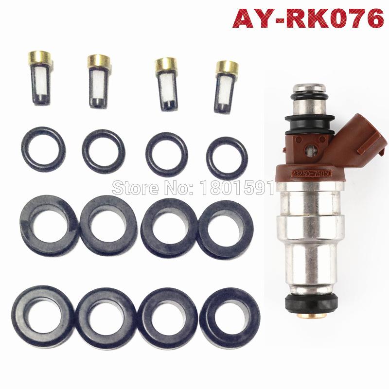 4set Fuel Injector Repair Kit Service Kit For Toyota 4Runner Tacoma T100 2.7L 23209-79095 2325075050 Replacement  (AY-RK076)