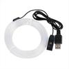 5M/16ft PMMA Side Glow Fiber Optic Cable Kit w/LED Aluminum Illuminator USB 5V 1.5W Car Interior Guide Light Source Decoration