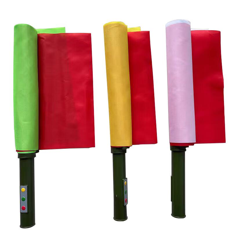 Multi-Color LED Flashing Command Signal Flag with Horn