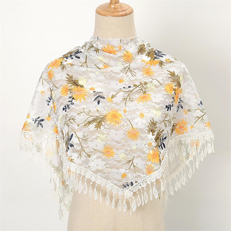 Христианский Треугольный Кружевной Платок Для Церкви Шарф Женский Вышитый Цветочный Шарф Кружевная Бандана Платок Женский Хиджаб Церковный Платок