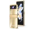 For Samsung Galaxy Z Flip 4  Case With Hinge Protection Frosted Plating Hard Plastic Shockproof Armor Cover
