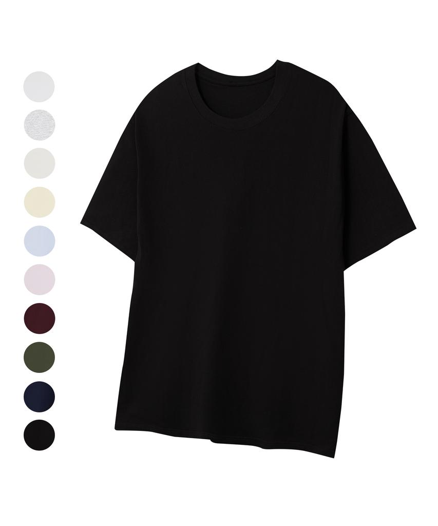 STANDARDERROR 87-Stan312 Basic Cotton Crew Neck Short Sleeve T-Shirt (10 Colors) (C Type)