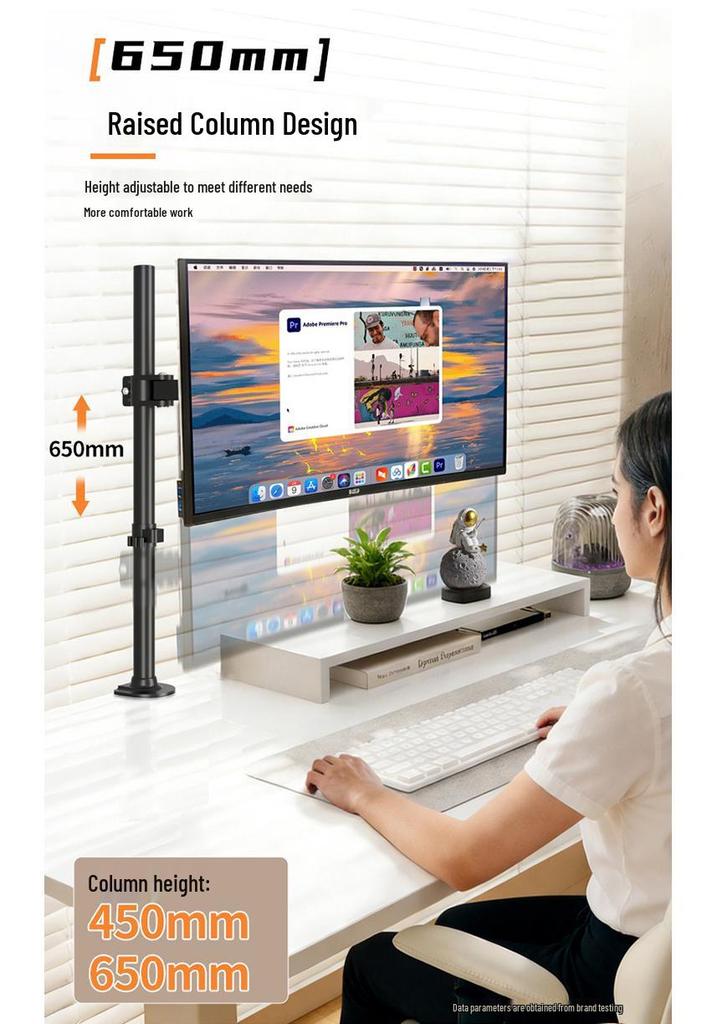Jianleji 360° Rotating Monitor Stand with Telescopic Mechanical Arm