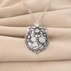 Rainbow Moonstone Gemstone 925 Sterling Silver Women Jewelry Chain Pendant 1.9" For Girlfriend CP-44-31