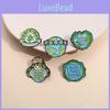 Creative Eco-friendly Alloy Badge Cartoon Earth Shaped Brooch Set For All Seasons