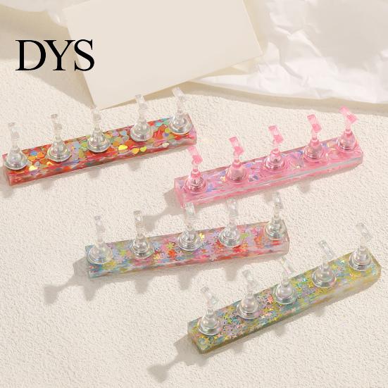 Magnetic Press-on Nail Stand False Holder with Glitter Base, for Painting Practice Base Beginner Nails Painting, Art & Display Fake
