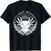 Black And White Of A Axolotl Face Ornate Pattern T-Shirt