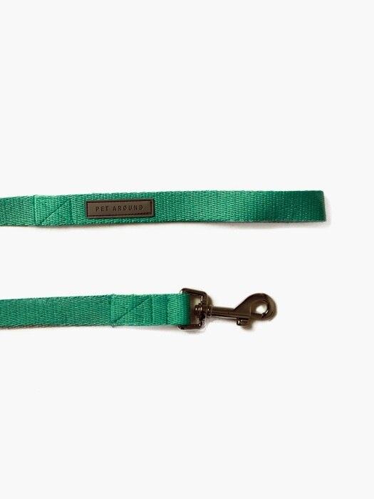 PET AROUND Custom Embroidery Leash Green No embroidery
